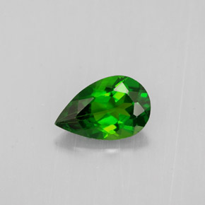 Diopside cromifero naturale verde da 0,78 ct, taglio a pera, VS