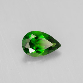 Diopside cromifero naturale verde da 0,78 ct, taglio a pera, VS