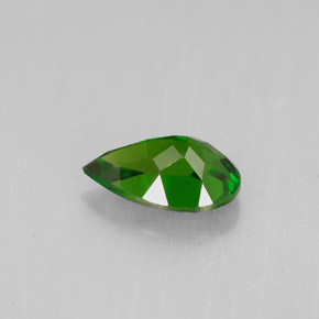 Diopside cromifero naturale verde da 0,78 ct, taglio a pera, VS