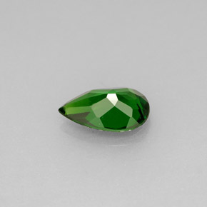 Diopside cromifero naturale verde da 0,81 ct, taglio a pera, VVS-VS