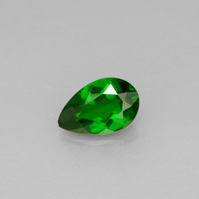 Diopside cromifero naturale verde da 0,78 ct, taglio a pera, VS