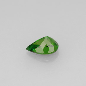 Diopside cromifero naturale verde da 0,53 ct, taglio a pera, VVS-VS