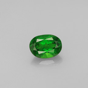 Diopside di cromo Verde naturale da 0.38 ct, Taglio ovale, VS