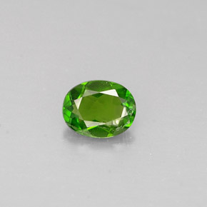 Diopside cromifero naturale verde da 0,28 ct, taglio ovale, VS