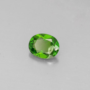 Diopside cromifero naturale verde da 0,28 ct, taglio ovale, VS