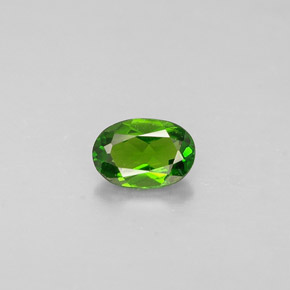 Diopside cromifero naturale verde da 0,28 ct, taglio ovale, VS
