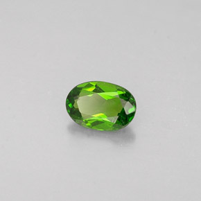 Diopside cromifero naturale verde da 0,28 ct, taglio ovale, VS