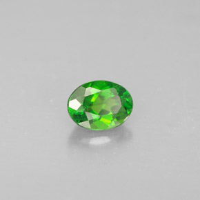 Diopside cromifero naturale verde da 0,28 ct, taglio ovale, VS