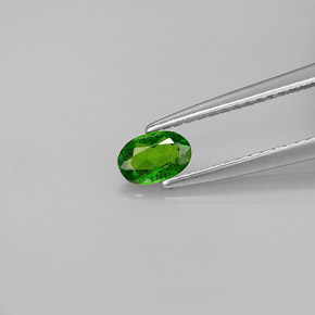 Diopside cromifero naturale verde da 0,26 ct, taglio ovale, VS