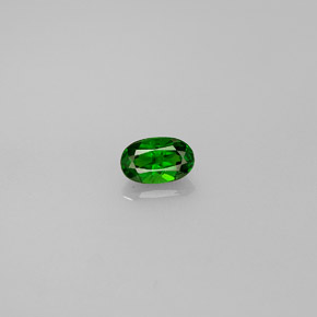 Diopside cromifero naturale verde da 0,34 ct, taglio ovale, VS-SI