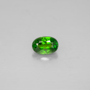 Diopside cromifero naturale verde da 0,26 ct, taglio ovale, VS