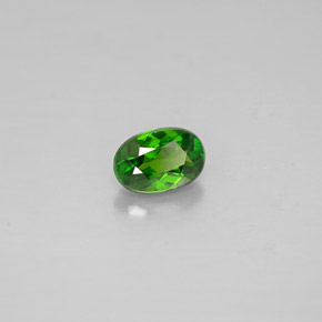 Diopside cromifero naturale verde da 0,26 ct, taglio ovale, VS
