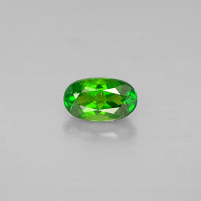 Diopside cromifero naturale verde da 0,39 ct, taglio ovale, VS