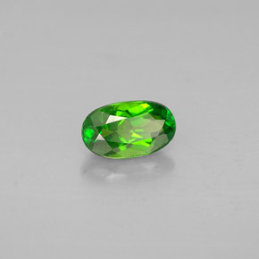 Diopside cromifero naturale verde da 0,39 ct, taglio ovale, VS