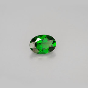Diopside cromifero naturale verde da 0,88 ct, taglio ovale, VS
