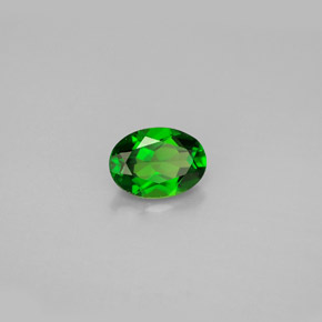 Diopside cromifero naturale verde da 0,84 ct, taglio ovale, VS