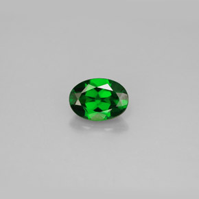 Diopside cromifero naturale verde da 0,87 ct, taglio ovale, VS