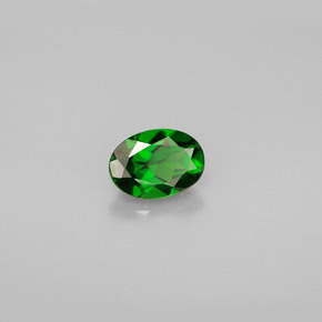 Diopside cromifero naturale verde da 0,87 ct, taglio ovale, VS