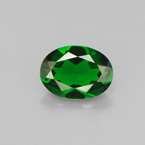 Diopside cromifero naturale verde da 0,80 ct, taglio ovale, VS