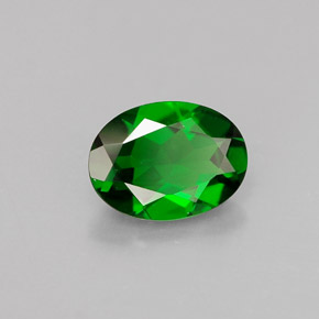 Diopside cromifero naturale verde da 0,80 ct, taglio ovale, VS
