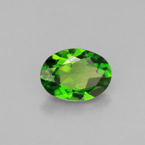 Diopside cromifero naturale verde da 0,79 ct, taglio ovale, VS