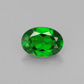 Diopside cromifero naturale verde da 0,86 ct, taglio ovale, VS