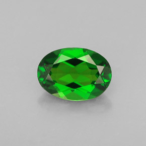 Diopside cromifero naturale verde da 0,87 ct, taglio ovale, VVS-VS