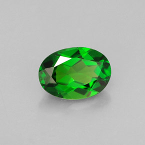 Diopside cromifero naturale verde da 0,87 ct, taglio ovale, VVS-VS