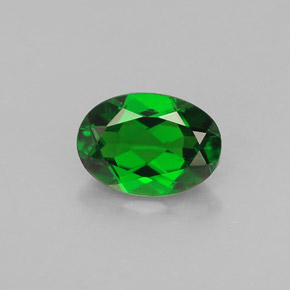 Diopside cromifero naturale verde da 0,79 ct, taglio ovale, VS