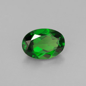 Diopside cromifero naturale verde da 0,79 ct, taglio ovale, VS