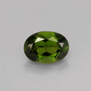 Diopside cromifero verde naturale da 0,93 ct, taglio ovale, VS