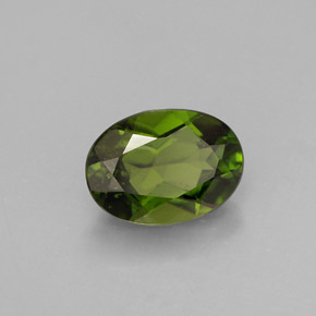 Diopside cromifero verde naturale da 0,93 ct, taglio ovale, VS