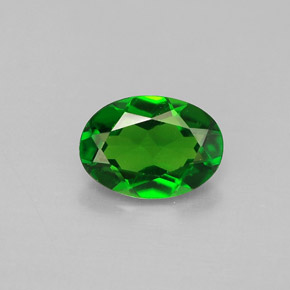 Diopside cromifero naturale verde da 0,77 ct, taglio ovale, VVS-VS