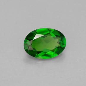 Diopside cromifero naturale verde da 0,77 ct, taglio ovale, VVS-VS