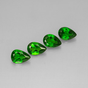 Gemme di Diopside di cromo Verde naturale da  ct, Forma a pera, VS