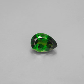 Diopside cromifero naturale verde da 0,74 ct, taglio a pera, VS