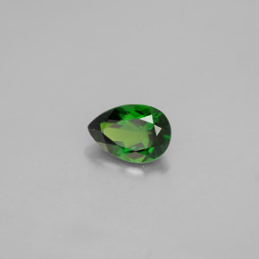 Diopside cromifero naturale verde da 0,74 ct, taglio a pera, VS