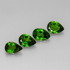 Gemme di Diopside di cromo Verde naturale da  ct, Forma a pera, VS