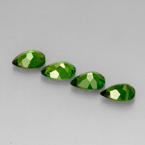 Gemme di Diopside di cromo Verde naturale da  ct, Forma a pera, VS