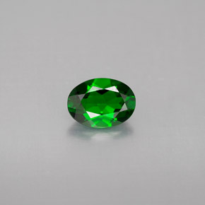 Diopside cromifero naturale verde da 0,65 ct, taglio ovale, VVS-VS