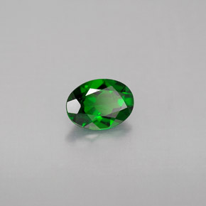 Diopside cromifero naturale verde da 0,65 ct, taglio ovale, VVS-VS