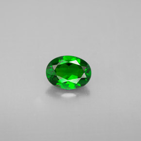 Diopside cromifero naturale verde da 0,84 ct, taglio ovale, VVS-VS