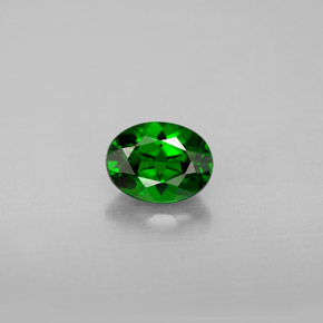 Diopside cromifero naturale verde da 0,98 ct, taglio ovale, VS