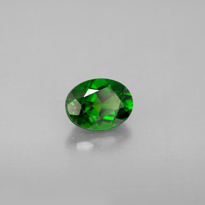Diopside cromifero naturale verde da 0,98 ct, taglio ovale, VS
