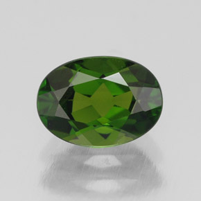 Diopside cromifero naturale verde da 1,00 ct, taglio ovale, VS