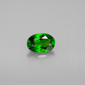 Diopside cromifero naturale verde da 0,84 ct, taglio ovale, VS