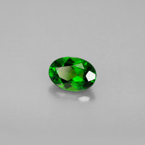 Diopside cromifero naturale verde da 0,84 ct, taglio ovale, VS
