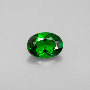 Diopside cromifero naturale verde da 0,85 ct, taglio ovale, VS