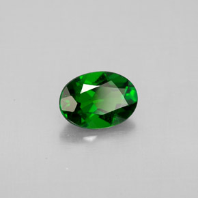 Diopside cromifero naturale verde da 0,85 ct, taglio ovale, VS