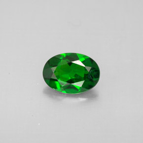 Diopside cromifero naturale verde da 0,79 ct, taglio ovale, VVS-VS